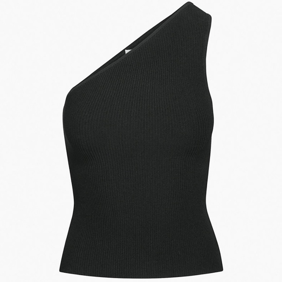 Babaton Tops - Aritzia Babaton sculpt knit one shoulder top (Seven sculpt knit top)